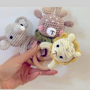 Crochet Animal Baby Rattles